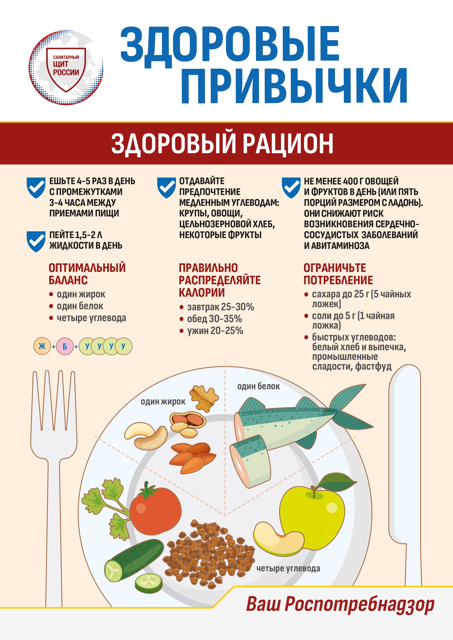 Информационные материалы по здоровому питанию.