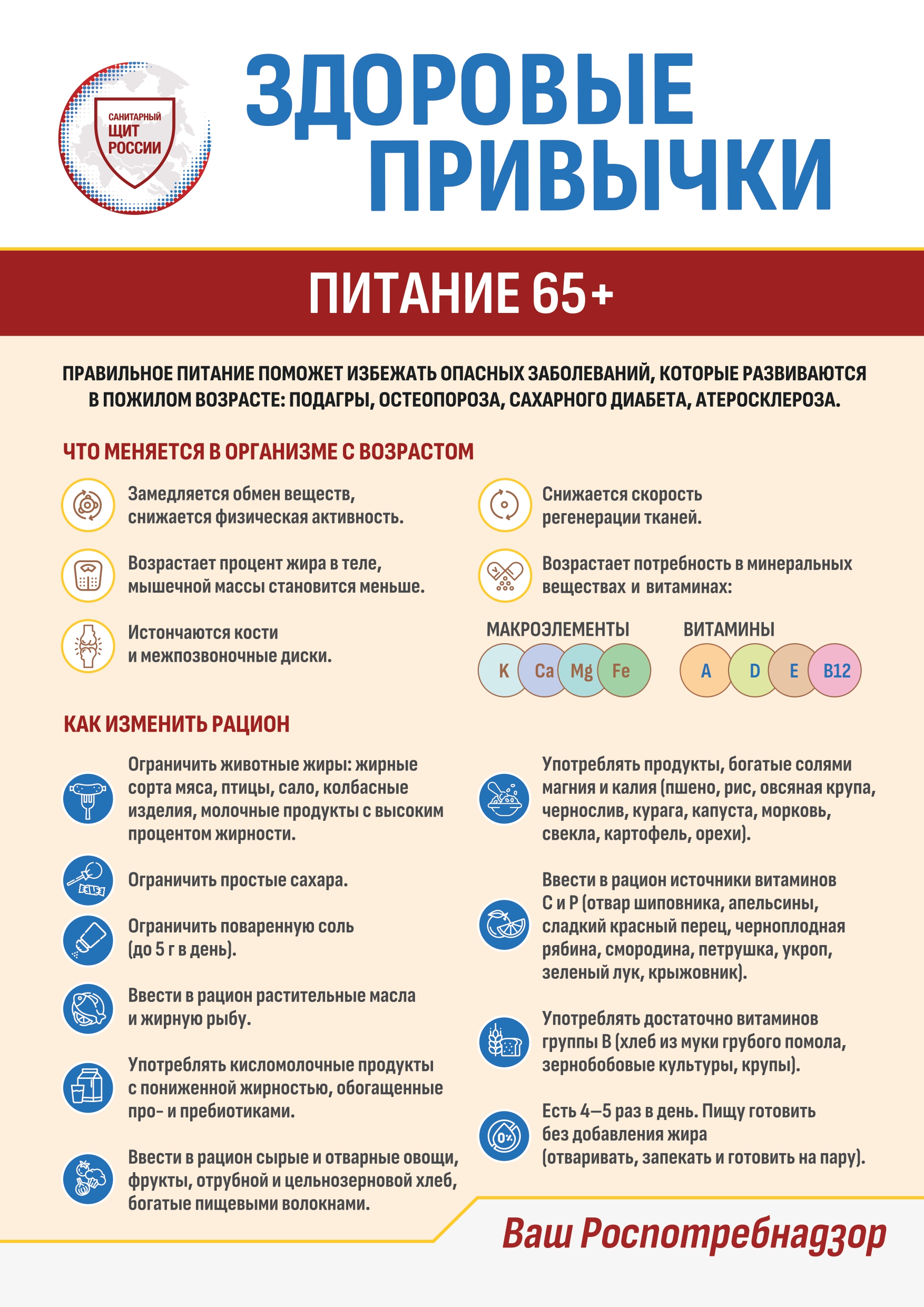 Информационные материалы по здоровому питанию.